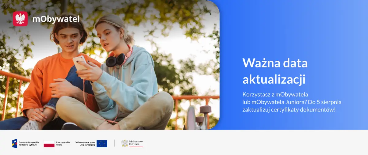 Aktualizacja certyfikatów mObywatela do 5 sierpnia
