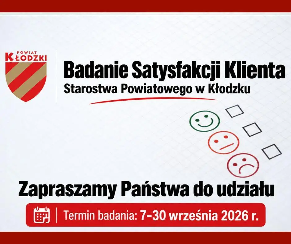 Badanie satysfakcji klientów Starostwa Powiatowego w Kłodzku