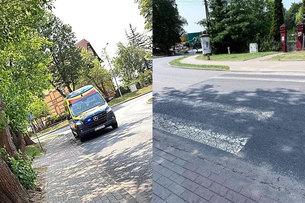 Interwencja policjanta na przejściu dla pieszych