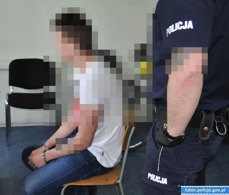 Zatrzymanie 17-latka za rozbój na 14-latku w Lubinie
