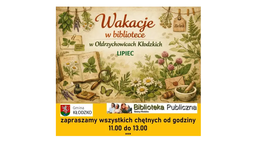 Kreatywne wakacje w Bibliotece Publicznej Gminy Kłodzko
