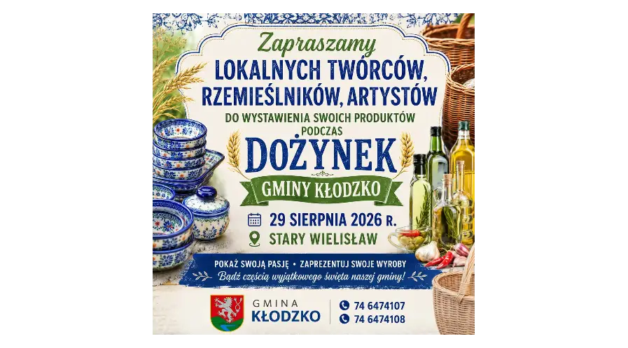 Zgłoszenia dla wystawców na Dożynki Gminy Kłodzko