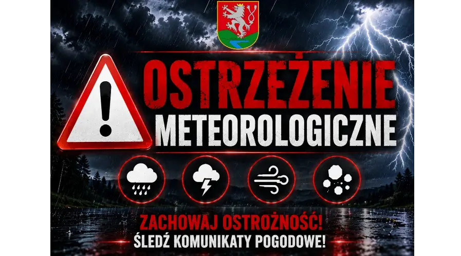 Ostrzeżenie meteorologiczne przed silnym deszczem i burzami w powiecie kłodzkim