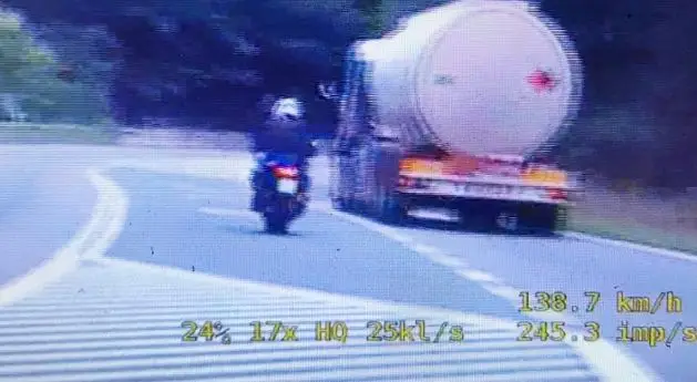 Mandat i punkty karne za niebezpieczną jazdę motocyklem w Kłodzku