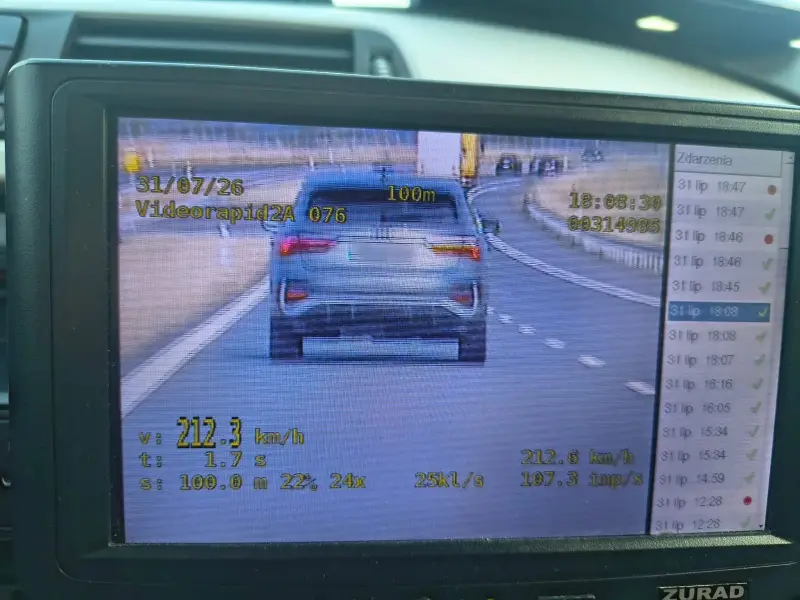 Zatrzymano kierowcę pędzącego 212 km/h na drodze S3